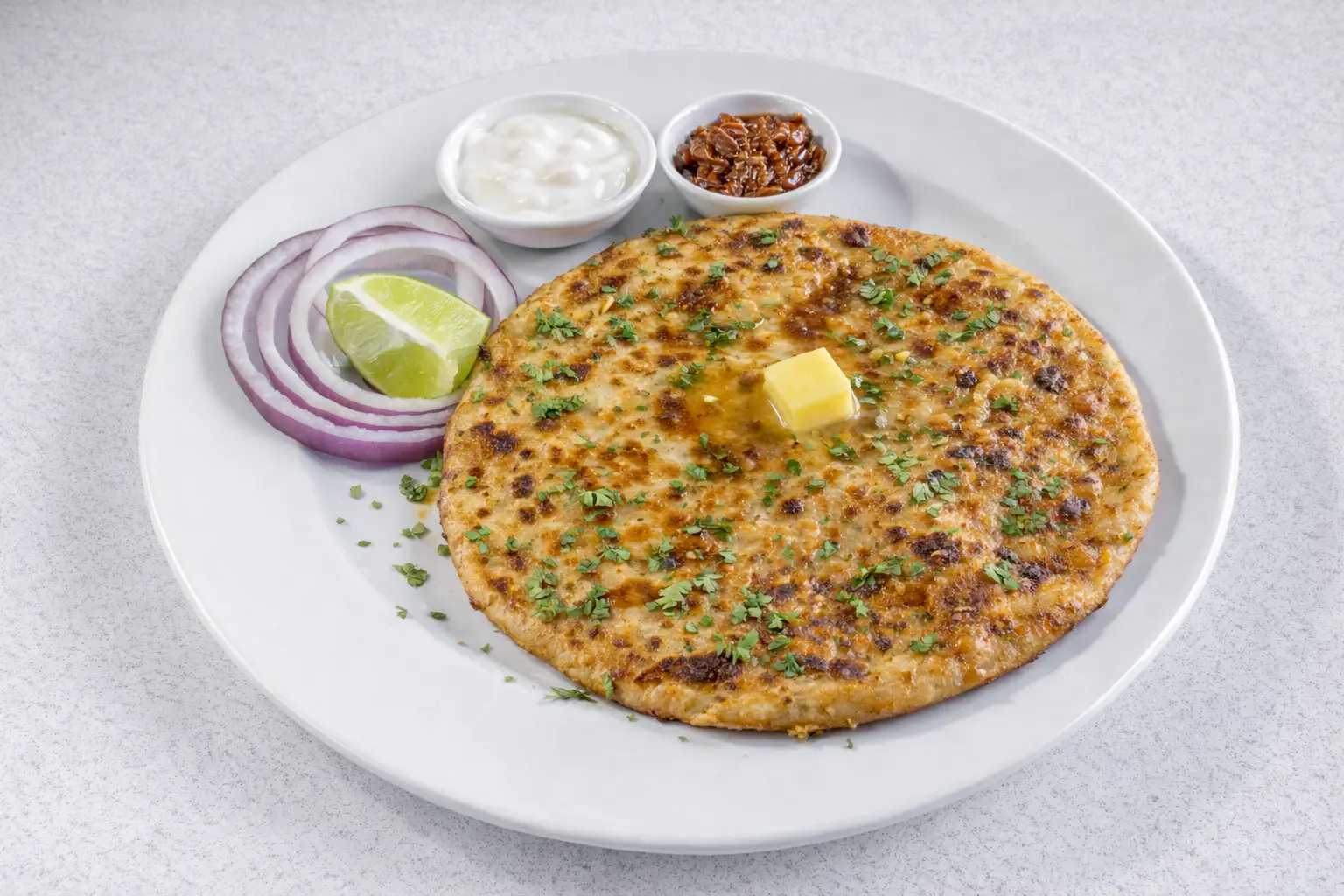 Garlic Naan and Butter Naan at Chef's Indian Kitchen in Medicine Hat, AB